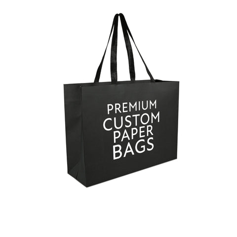 large black custom paper bags