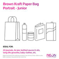 Brown Kraft Paper Bag - Junior Portrait with ideal items to put inside