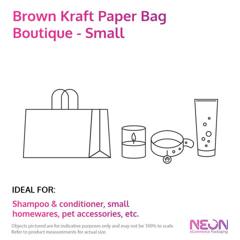 Brown Kraft Paper Bag - Small Boutique with ideal items to put inside