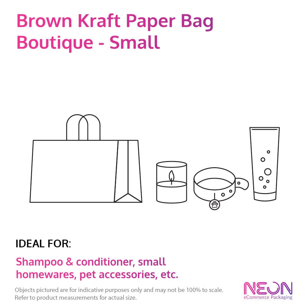 Brown Kraft Paper Bag - Small Boutique with ideal items to put inside
