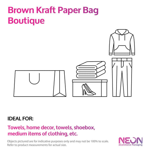 Deluxe Brown Kraft Paper Bag - Boutique with ideal items to put inside