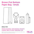 Flat Bottom Paper Bag - Small with ideal items to put inside