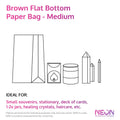Flat Bottom Paper Bag - Medium with ideal items to put inside