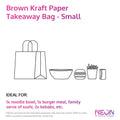 Brown Kraft Paper Takeaway Bag - Small with ideal items to put inside