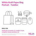 White Kraft Paper Bag - toddler with sample items you can put inside