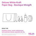 Deluxe White Kraft Paper Bag - Minigift Boutique with ideal items to put inside