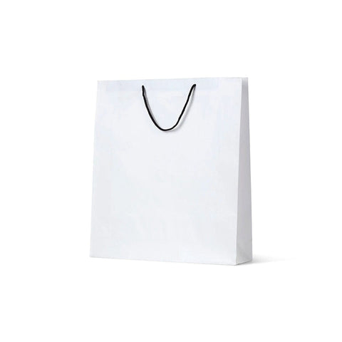 NEON - Deluxe White Kraft Paper Bag - Large Portrait with black handle