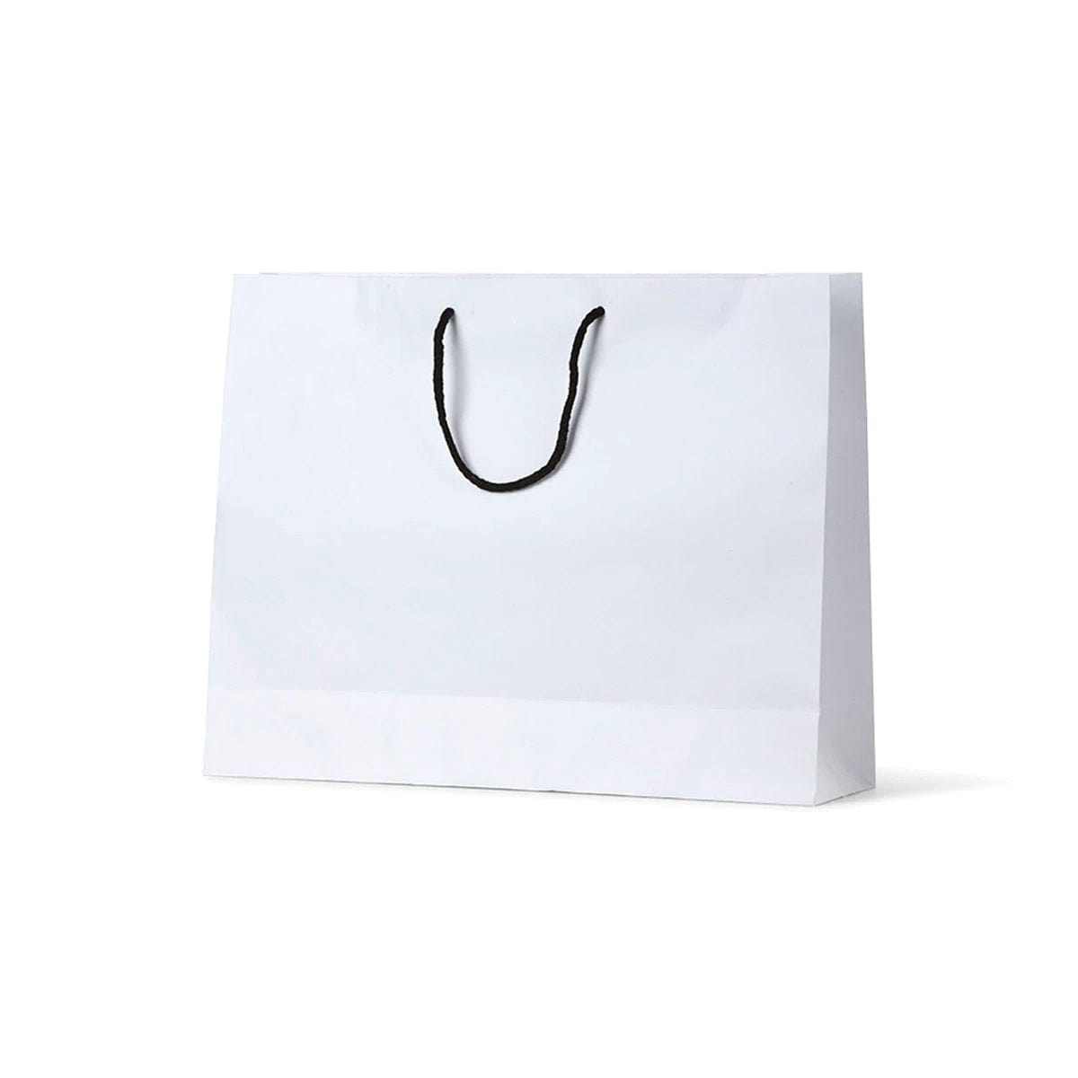NEON - Deluxe White Kraft Paper Bag - Medium Boutique with black handle