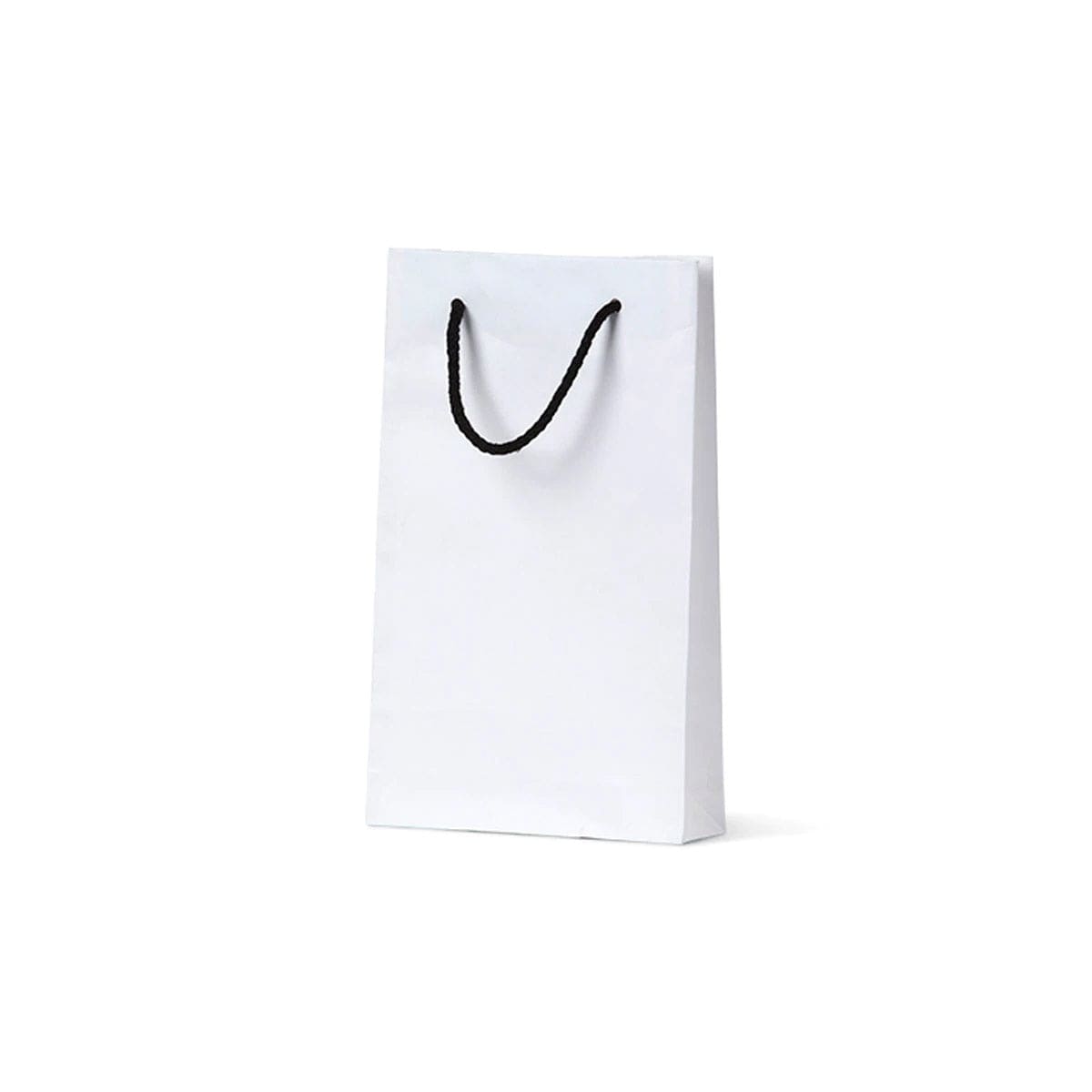 NEON - Deluxe White Kraft Paper Bag - XXS Portrait with black handle