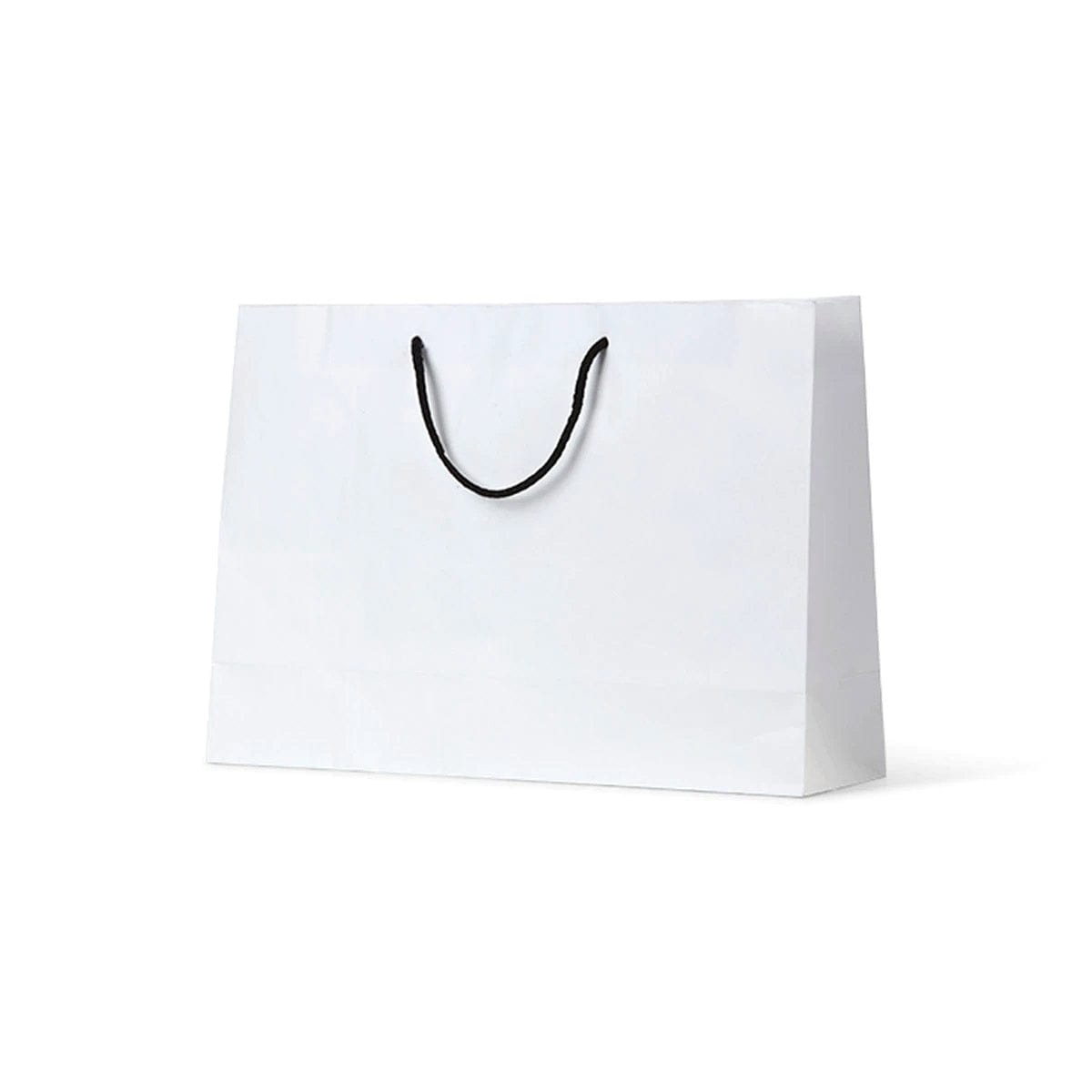 NEON - Deluxe White Kraft Paper Bag - Small Boutique with black handle