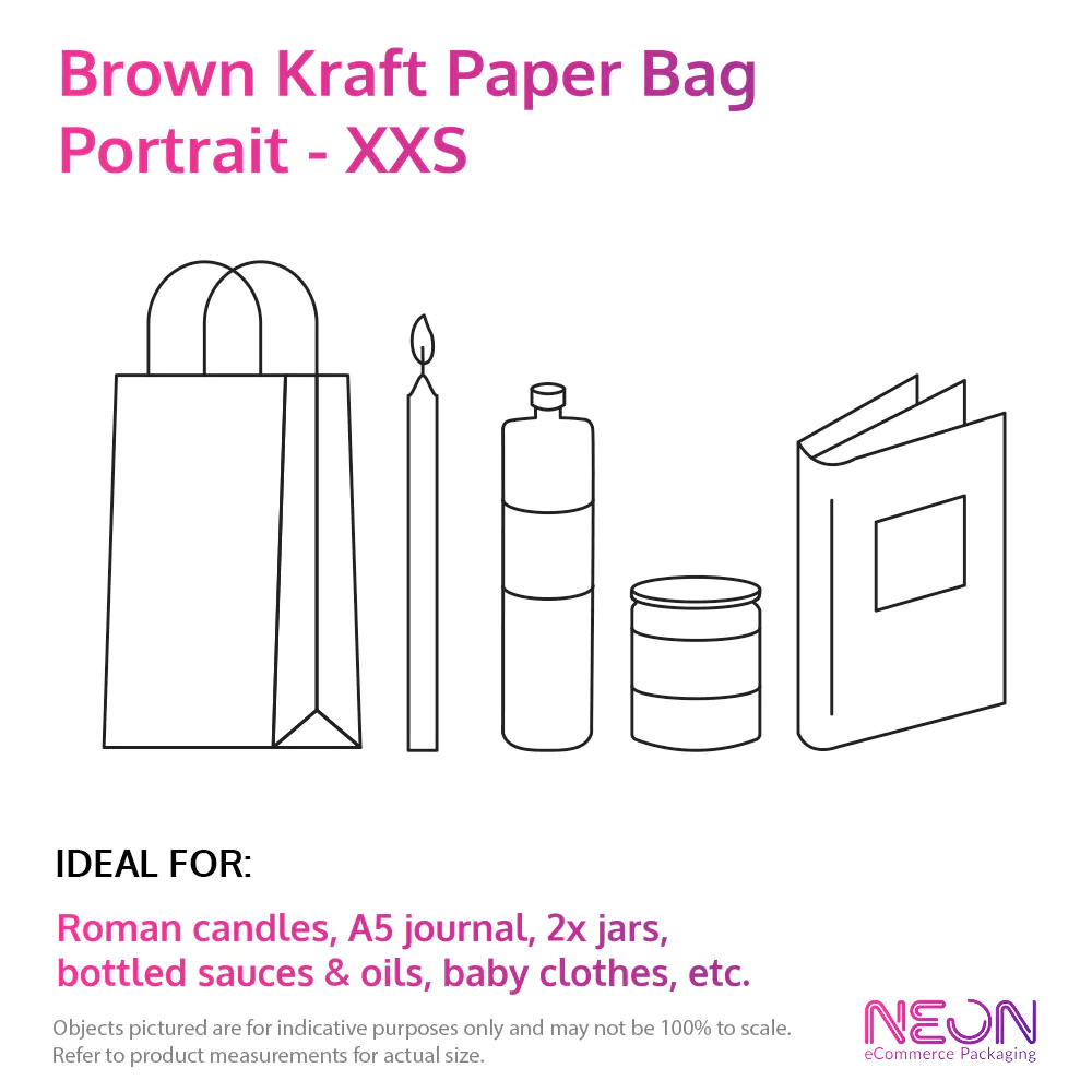 Brown Kraft Paper Bags - Baby - NEON eCommerce Packaging